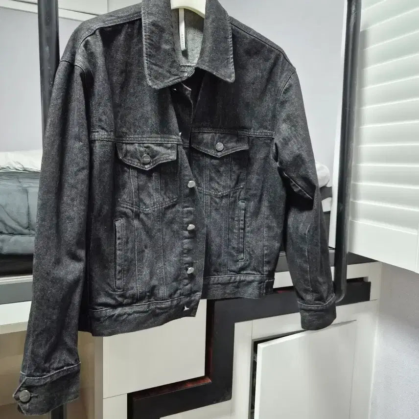 [BUNJANG] Noir Crop Denim Jacket / 노이어 크롭 데님 자켓