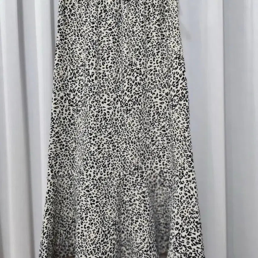 [BUNJANG] Leopard Pattern Long Flare Skirt / 레오파드 패턴 롱 스커트