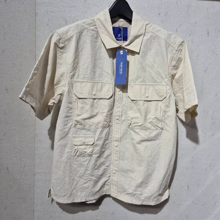 [BUNJANG] Series Short-Sleeve Pocket Shirt Beige / 시리즈 반팔 포켓 셔츠 베이지