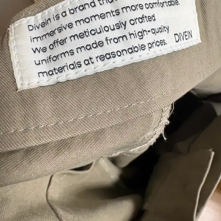 [BUNJANG] Dive In VERN Cargo Pants Olive Beige Size 0 / [0]다이브인 VERN 카고 팬츠 올리브 베이지