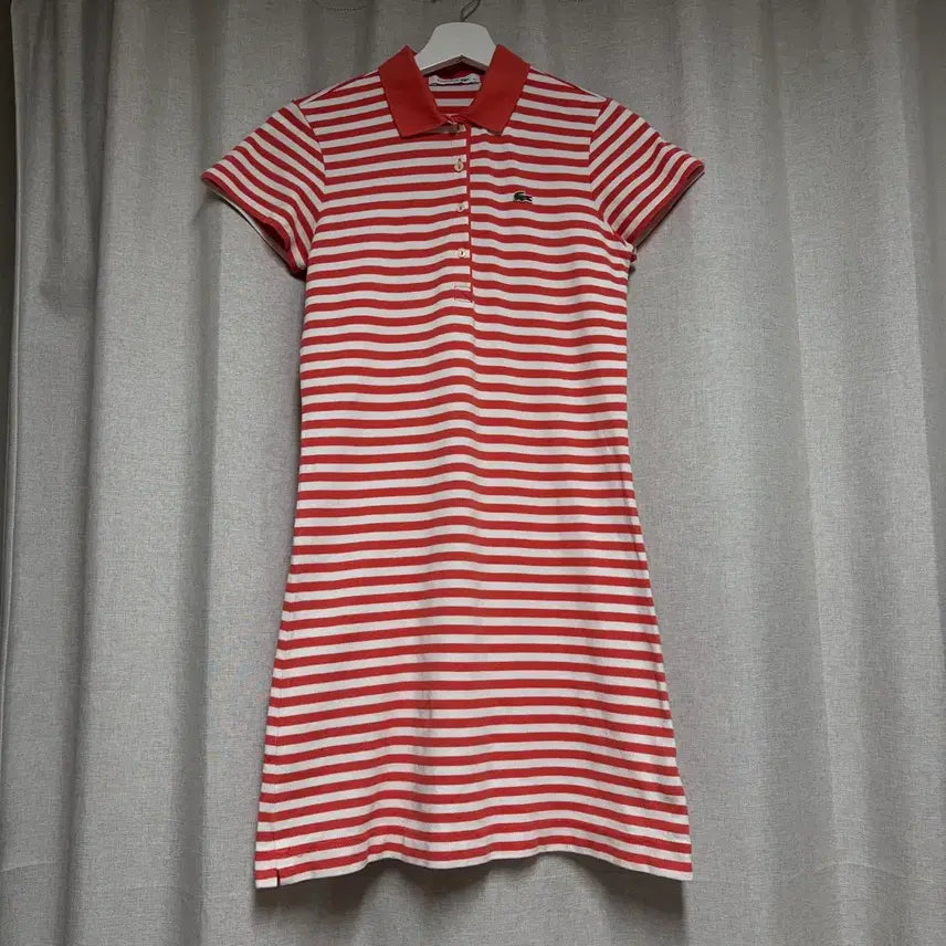[BUNJANG] Lacoste Striped Polo Dress Size 36 / 라코스테 스트라이프 카라 원피스 36