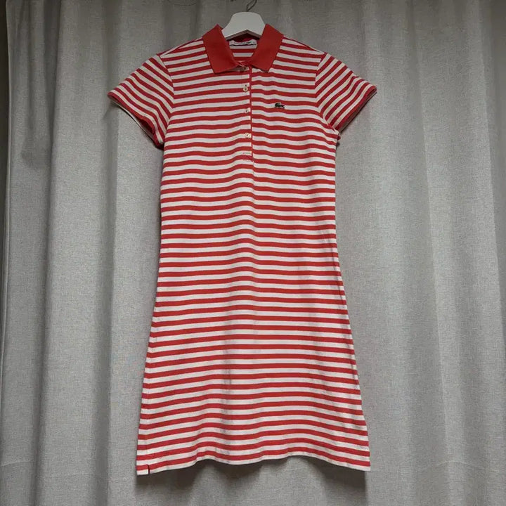 [BUNJANG] Lacoste Striped Polo Dress Size 36 / 라코스테 스트라이프 카라 원피스 36