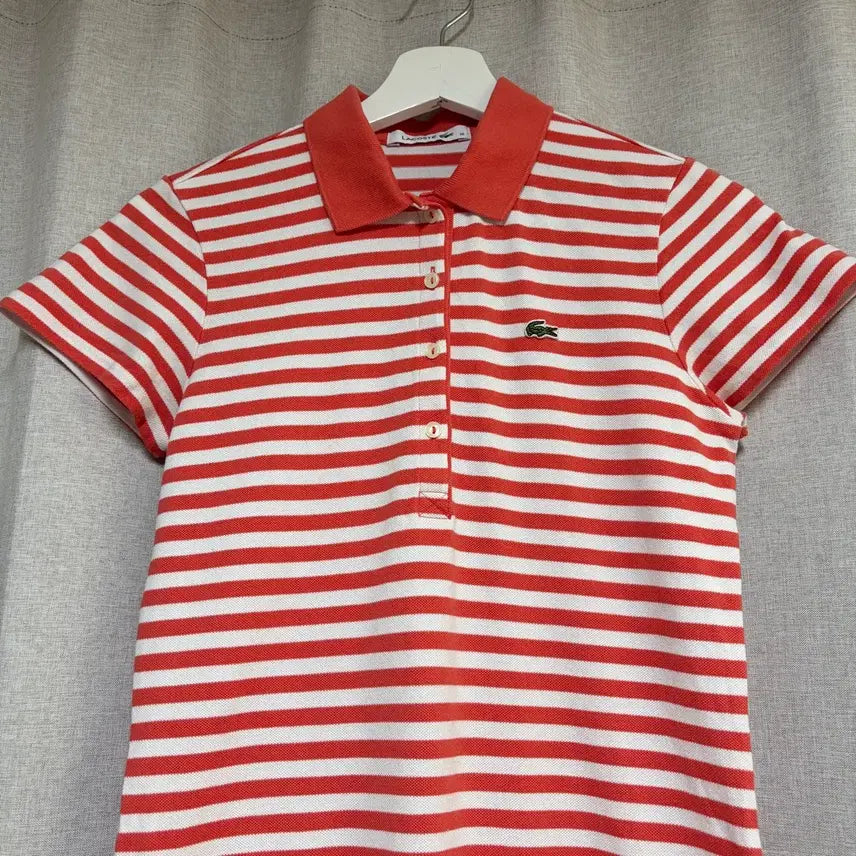[BUNJANG] Lacoste Striped Polo Dress Size 36 / 라코스테 스트라이프 카라 원피스 36