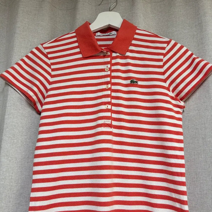 [BUNJANG] Lacoste Striped Polo Dress Size 36 / 라코스테 스트라이프 카라 원피스 36
