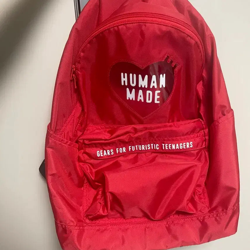 [BUNJANG] Human Made Nylon Heart Backpack Red / HUMAN MADE 나일론 하트 백팩 레드