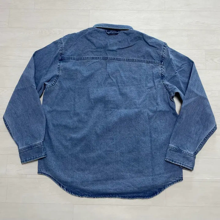 [BUNJANG] Plac X Pepperu Denim Shirt Mid Blue L / 플랙 X 페퍼유 데님셔츠 미드블루 L사이즈