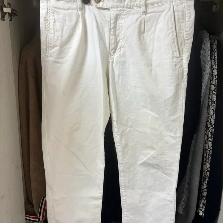 [BUNJANG] Allegri 23SS White Chino Denim Slacks / allegri 알레그리 23SS 화이트 치노 데님 슬랙스