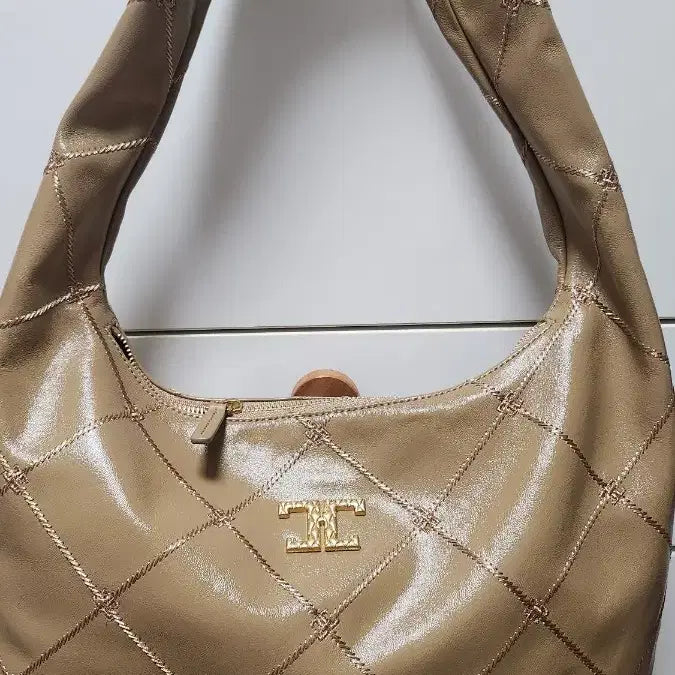 [BUNJANG] Time Quilting Shoulder Bag Beige / 타임 퀼팅 숄더백 베이지(정품)