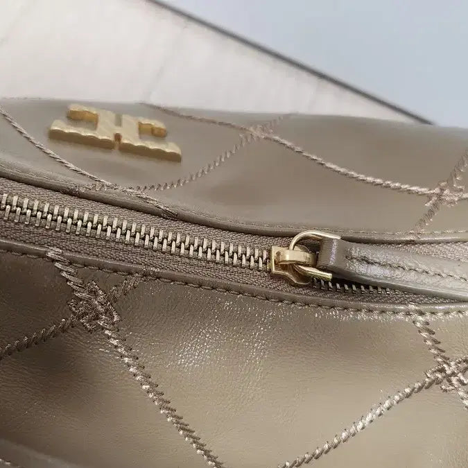 [BUNJANG] Time Quilting Shoulder Bag Beige / 타임 퀼팅 숄더백 베이지(정품)