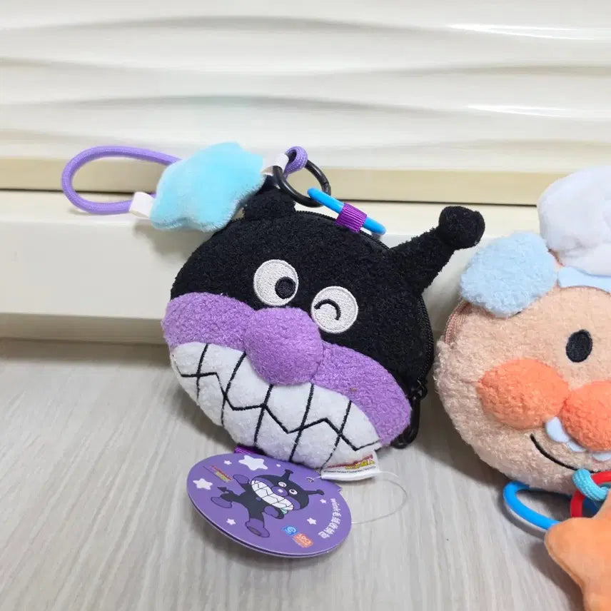 [BUNJANG] Anpanman Wallet &amp; Keyring Set (Baikinman, Jam Ojisan) / 호빵맨 지갑 키링 세균맨 잼아저씨 세트 인형 키링 지갑 판매