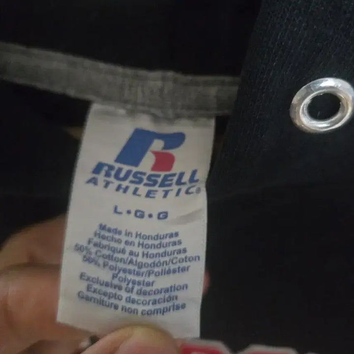[BUNJANG] Russell Athletic Arch Logo Hoodie / 러셀 애슬레틱 블랙 아치로고 후드티 105~110