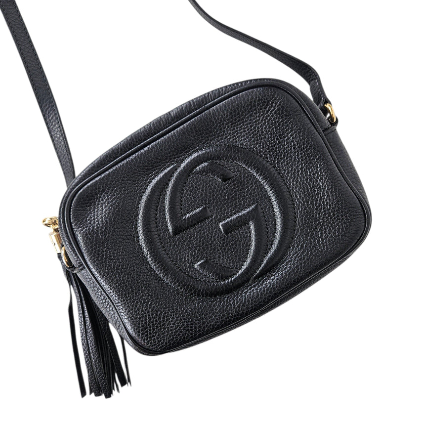 [BUNJANG] Gucci GG Soho Disco Bag Black Leather / 구찌 GG 소호 테슬 디스코백
