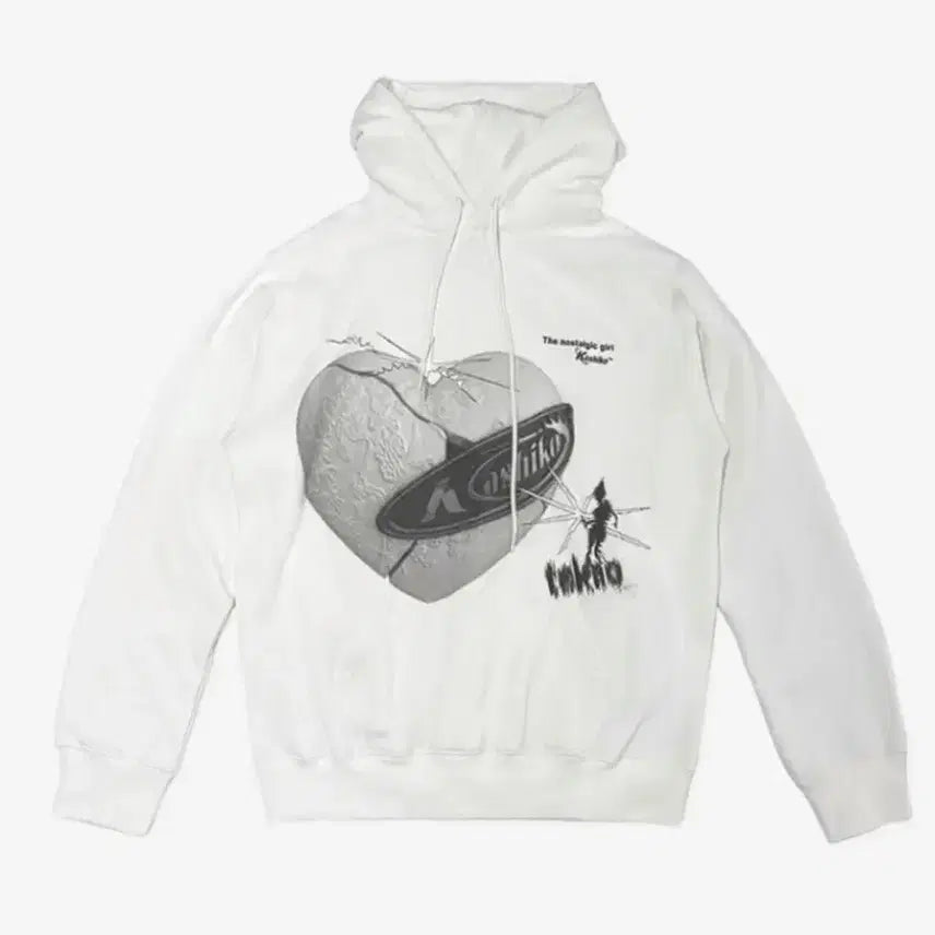 [BUNJANG] CASICO Love Fluffy Hoodie White / 카시코 러브 플러피 후디 화이트 후드티 (깨끗!!)