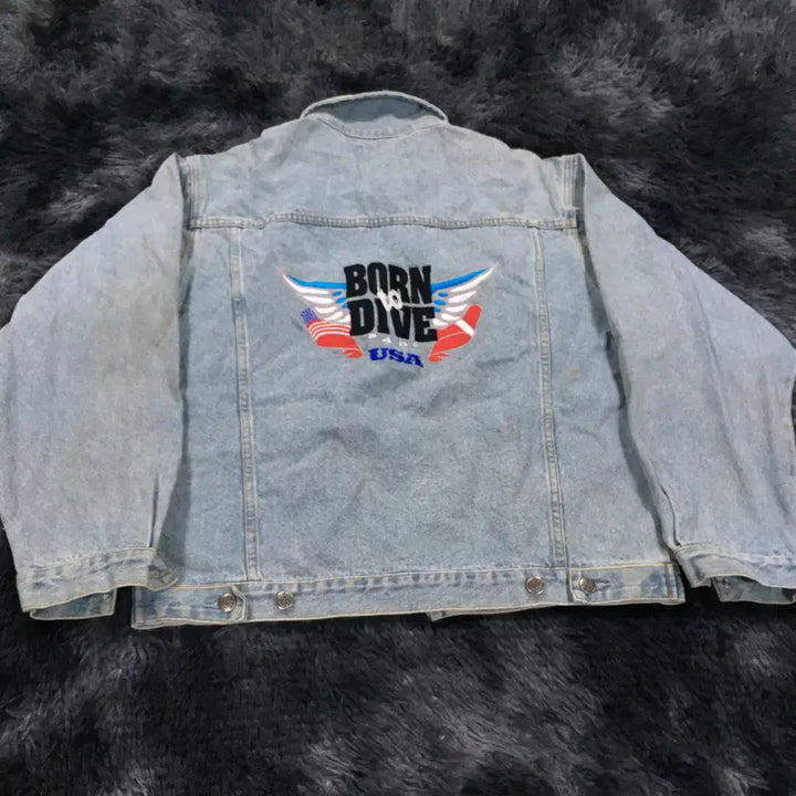 [BUNJANG] TUTI A7 Burn to Dive Banana Denim Crop Jacket M / 투티/A7 burn to dive copa banana 데님 크롭자켓 M