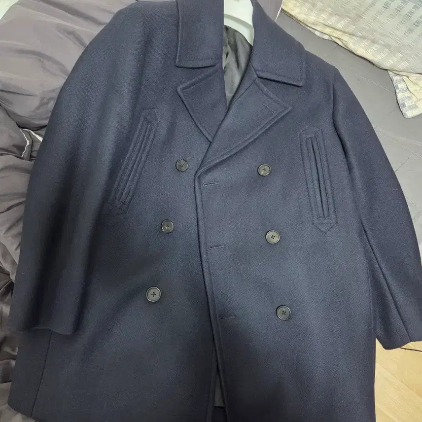 [BUNJANG] Coar MTR Oversized Peacoat Dark Navy / 쿠어 mtr 오버핏 피코트 다크네이비 m사이즈