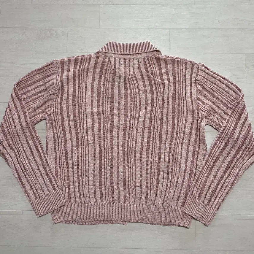 [BUNJANG] DNSR Double Texture Crop Knit Cardigan L Size / 디앤에스알 더블 텍스처 크롭 니트 카라 가디건 L사이즈