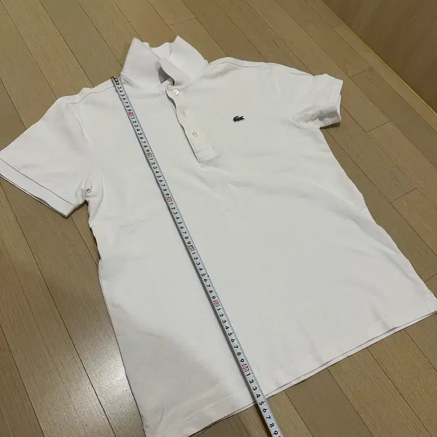 [BUNJANG] Lacoste Slim Fit Polo Shirt White (US L) / 라코스테 카라티 슬림핏 105 (US L) 화이트