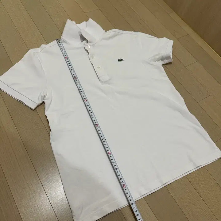 [BUNJANG] Lacoste Slim Fit Polo Shirt White (US L) / 라코스테 카라티 슬림핏 105 (US L) 화이트