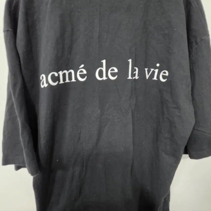 [BUNJANG] ACMEDRABI Black Printing Short Sleeve T-Shirt / 아크메드라비 블랙  프린팅 반팔 티셔츠