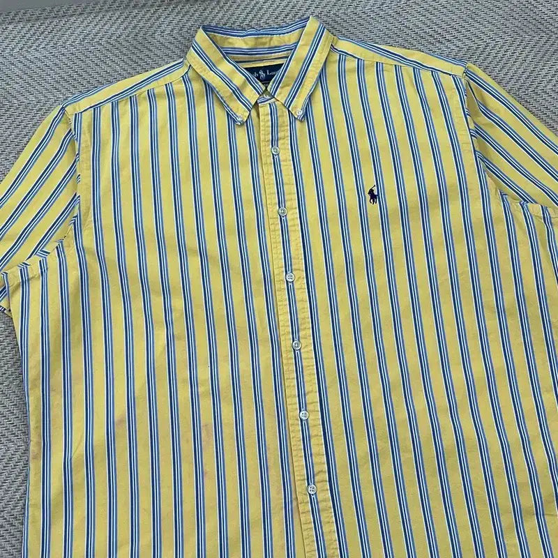 [BUNJANG] Polo Ralph Lauren Striped Half-Sleeve Shirt / 폴로랄프로렌 스트라이프 하프 셔츠 r3654