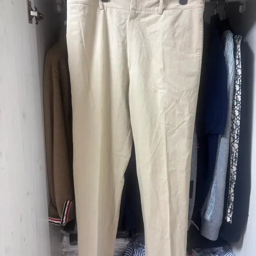 [BUNJANG] Hermès Beige Chino Cotton Casual Pants / 에르메스 정품 베이지 치노 코튼 캐주얼 팬츠