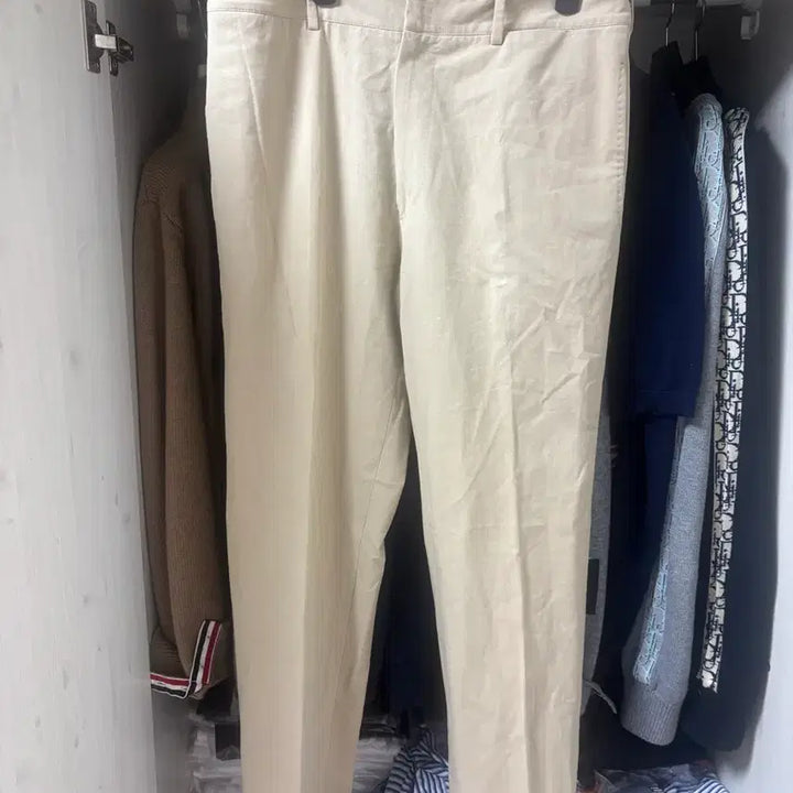 [BUNJANG] Hermès Beige Chino Cotton Casual Pants / 에르메스 정품 베이지 치노 코튼 캐주얼 팬츠