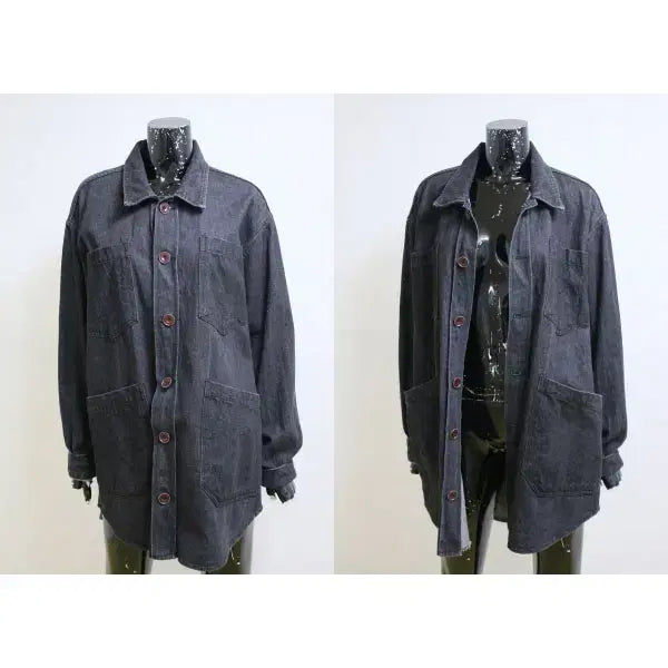 [BUNJANG] Zansville Black Box Fit Half Denim Coat (FREE 77-88) / (77~88) 잔스빌 블랙 박스핏 하프 청코트 (FREE 77~88)
