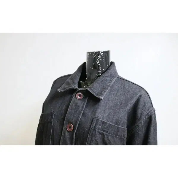 [BUNJANG] Zansville Black Box Fit Half Denim Coat (FREE 77-88) / (77~88) 잔스빌 블랙 박스핏 하프 청코트 (FREE 77~88)