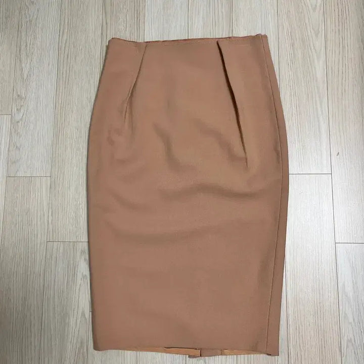 [BUNJANG] LANVIN COLLECTION Beige H-Line Midi Skirt (Waist 64cm) / LANVIN COLLECTION 베이지 H라인 스커트 허리64