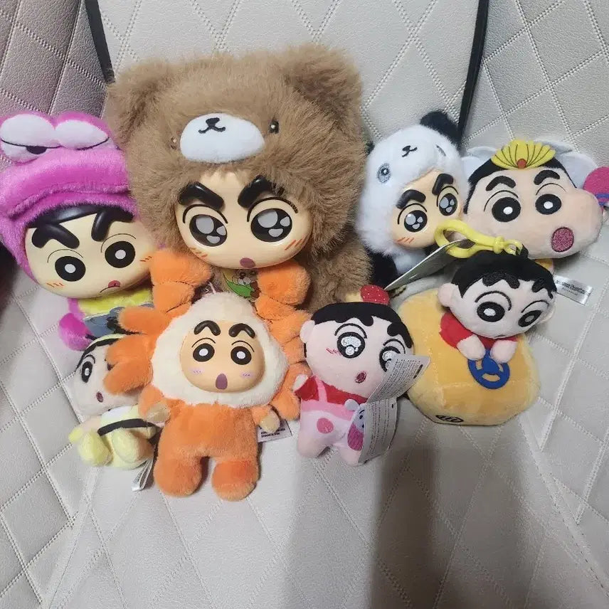 [BUNJANG] Crayon Shin-chan Plush Keychain Set / 짱구 봉제인형 키링 세트 팝니다.