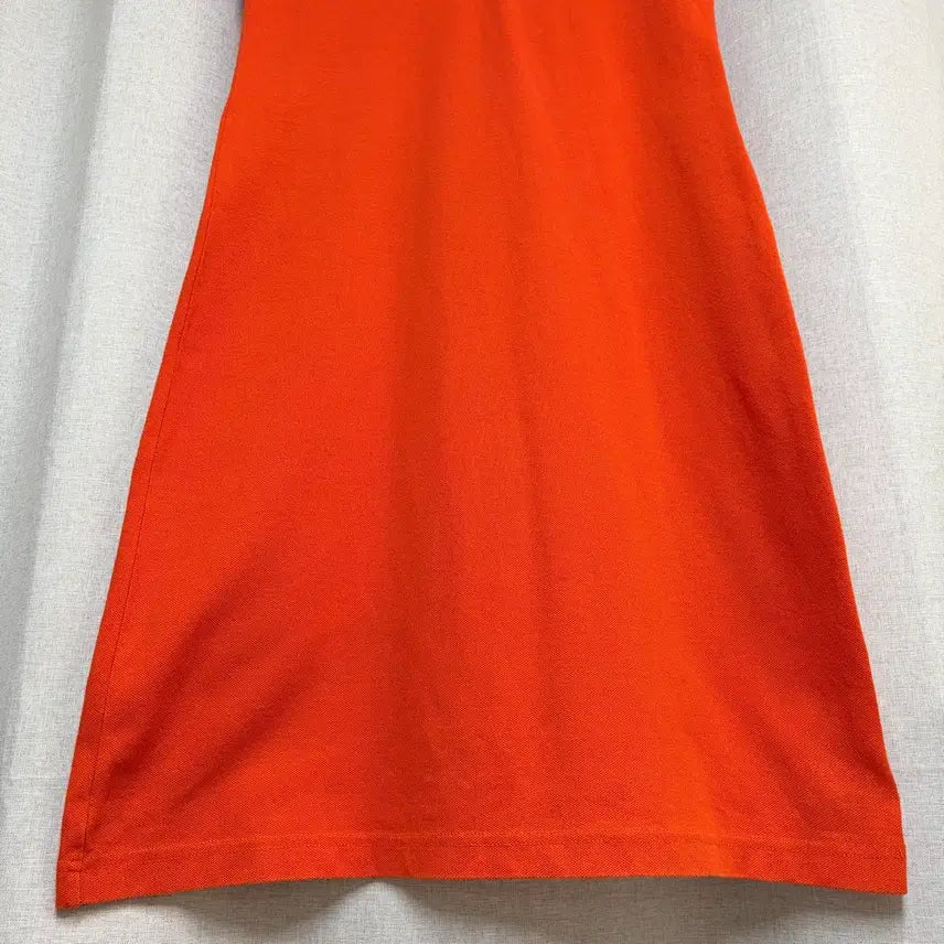 [BUNJANG] Lacoste Orange White Collar Dress Size 36 / 라코스테 오렌지 화이트 카라 원피스 36