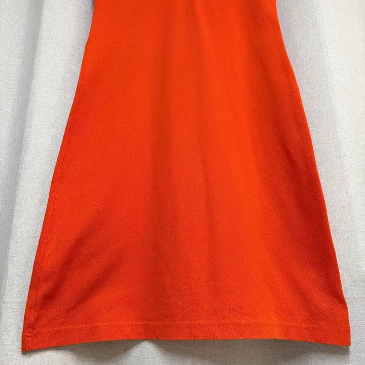 [BUNJANG] Lacoste Orange White Collar Dress Size 36 / 라코스테 오렌지 화이트 카라 원피스 36
