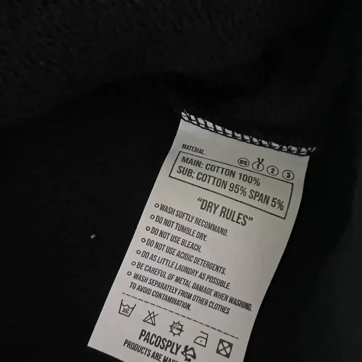[BUNJANG] PACOSPLY Polling Angel Hoodie Zip-up Black Size 1 / PACOSPLY 폴링 엔젤 후드 집업 블랙 1사이즈