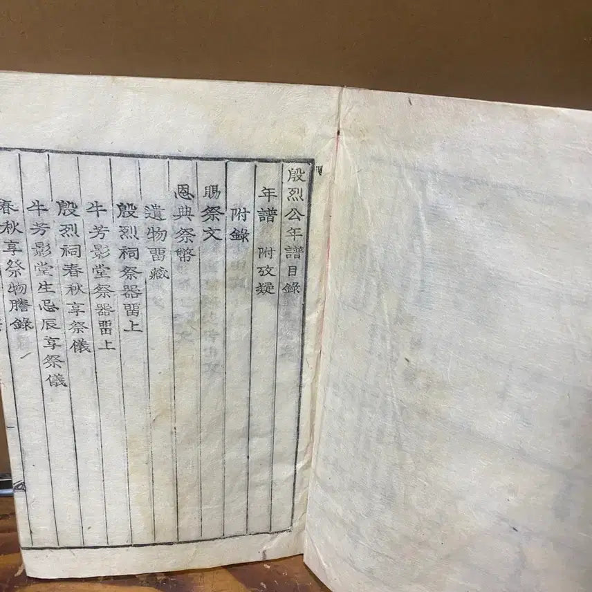 [BUNJANG] Genealogical Record Index of Eunyeolgong Lineage / 은열공년보목록