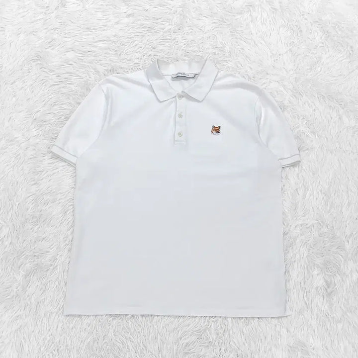 [BUNJANG] Maison Kitsuné Fox Head Short Sleeve Polo Shirt White / 메종키츠네 폭스 헤드 반팔 카라티 화이트