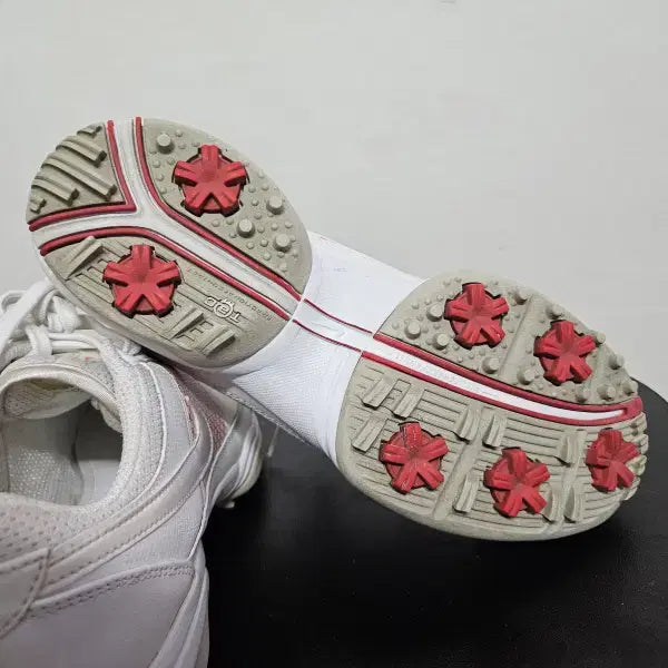 [BUNJANG] Nike Air White Crimson Golf Shoes (Size 235) / (235) 나이키 에어 화이트 다홍 골프화 (사이즈 235)