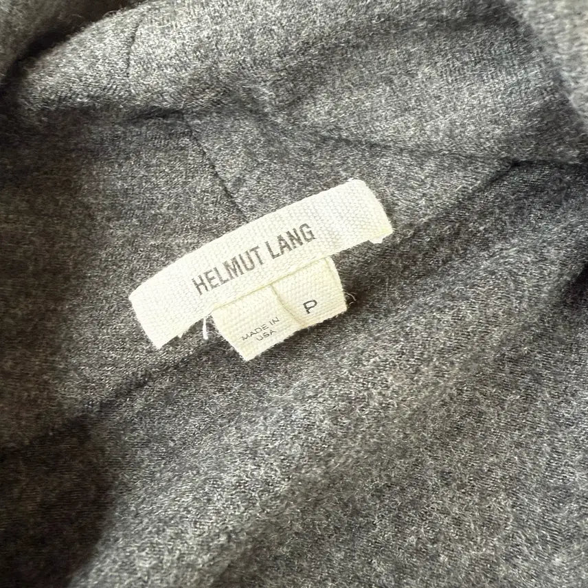 [BUNJANG] Helmut Lang Sona Wool Asymmetrical Cowl Neck Zip Jacket Charcoal / 헬무트 랭 소나 울 비대칭 카울 넥 지퍼 자켓 차콜