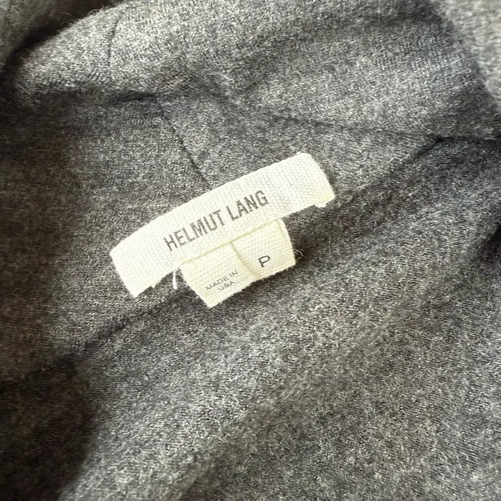 [BUNJANG] Helmut Lang Sona Wool Asymmetrical Cowl Neck Zip Jacket Charcoal / 헬무트 랭 소나 울 비대칭 카울 넥 지퍼 자켓 차콜