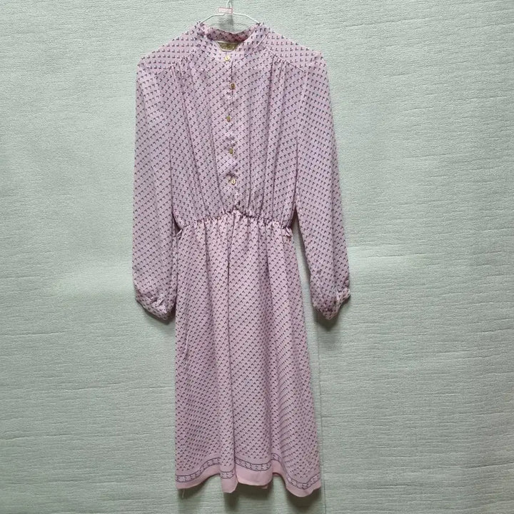 [BUNJANG] Pink Floral Pattern Long Dress / 바460 롱 원피스