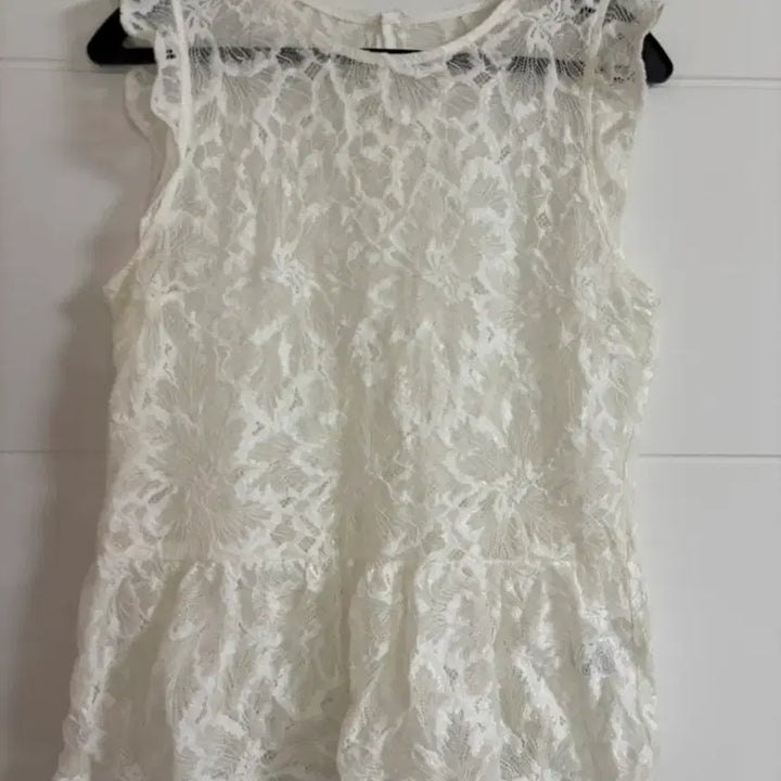 [BUNJANG] GU Lace See-through Blouse / GU 레이스 시스루 블라우스