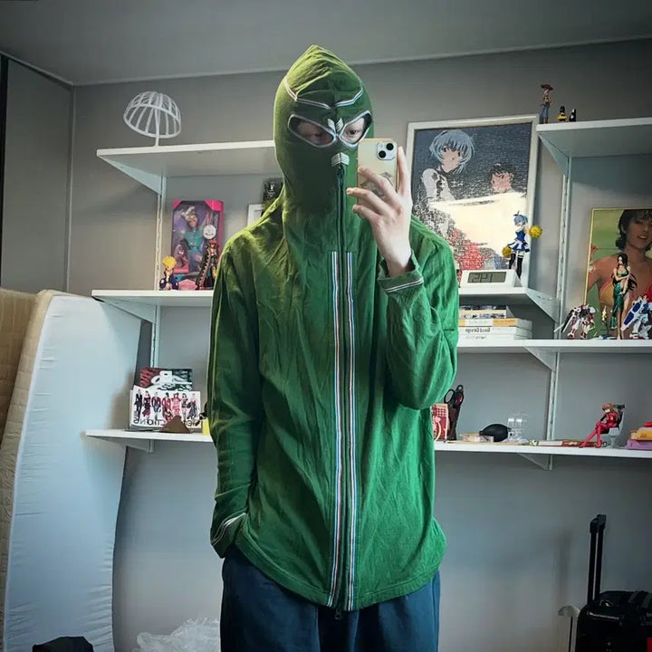 [BUNJANG] PPFM Japanese Punk Mask Hoodie Zip-Up / PPFM 일본 펑크 복면 후드 집업