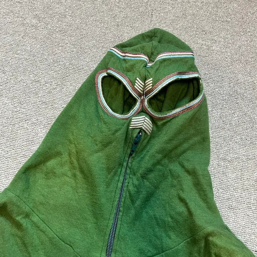 [BUNJANG] PPFM Japanese Punk Mask Hoodie Zip-Up / PPFM 일본 펑크 복면 후드 집업