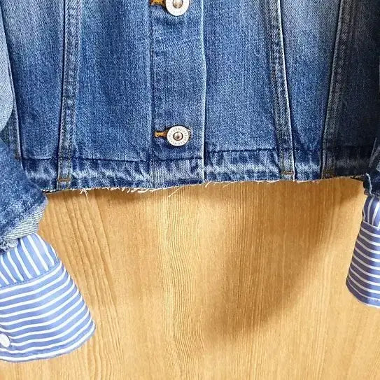 [BUNJANG] Time Layered Denim Jacket / Time 타임 여성 레이어드 데님 자켓(새상품급)