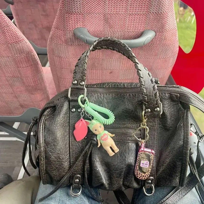 [BUNJANG] Bershka Strappy Worn Effect Bowling Bag / 버쉬카 스트랩 워른 이펙트 볼링백