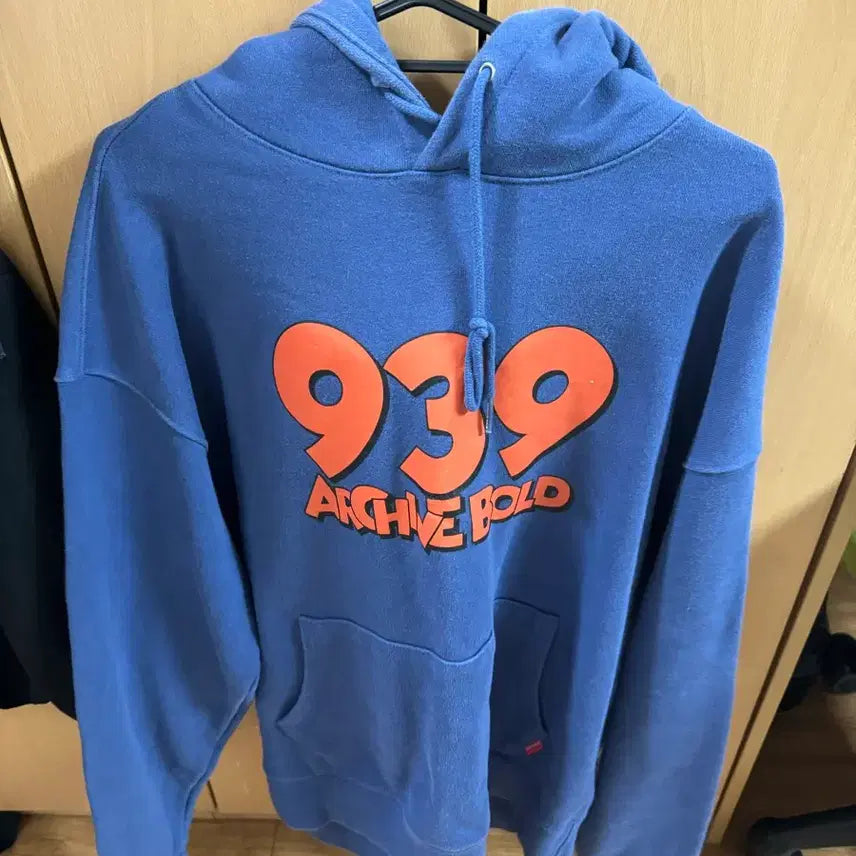 [BUNJANG] ARCHIVE BOLD 939 Hoodie Blue / ARCHIVE BOLD 939 후드티 블루