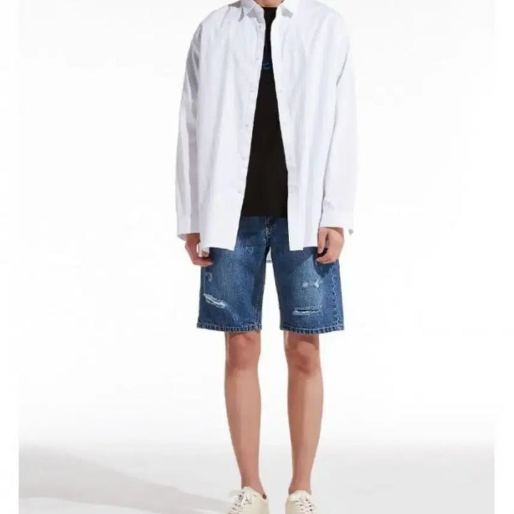 [BUNJANG] PLAGGIN Blue Denim Shorts (28-29 inch) / 남성플랙진 청반바지28~29인치