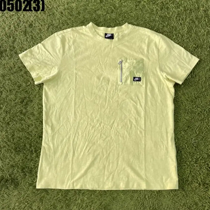 [BUNJANG] Nike Short Sleeve T-Shirt Fluorescent Green Pocket 2XL / 나이키 반팔 티셔츠 형광 연두색 포켓2xl 0502