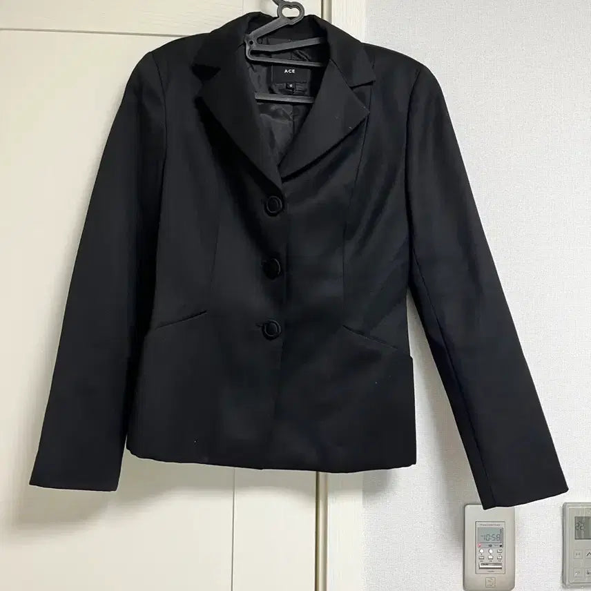[BUNJANG] Black Silk Blend Tailored Jacket - Size S / 블랙 실크 자켓 S사이즈