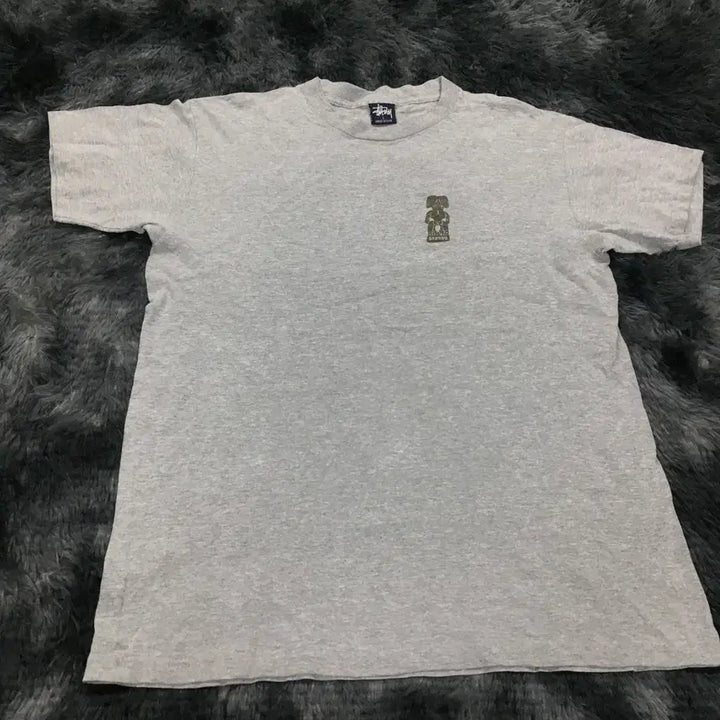 [BUNJANG] Stussy Printing Logo T-Shirt Gray L / 투티/A7 스투시 반팔티셔츠 gray 프린팅 로고 L