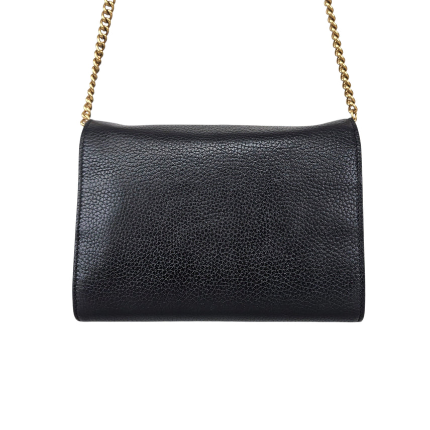[BUNJANG] Gucci GG Leather Shoulder Crossbody Bag / 구찌 GG 레더 체인 숄더 크로스백
